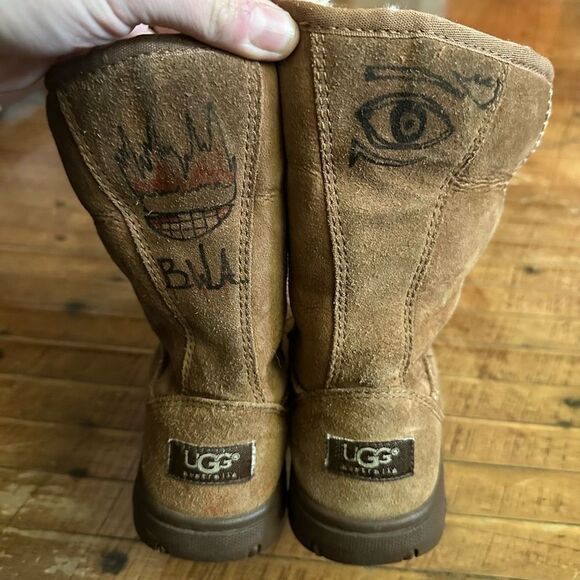 Ugg shearling lined 7 warm trendy slip on boots - Picture 6 of 6